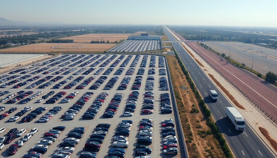 Aerial view of large parking lot with cars and a road, Codexis stock purchase news.