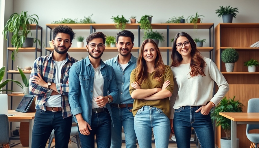 Young professionals in a modern office setting discussing insurance for luxury goods