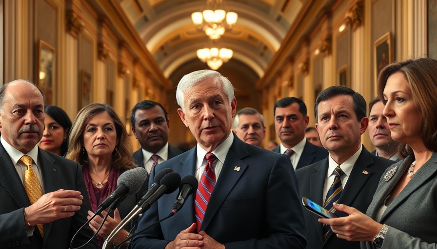 Politicians discuss Trump's tax breaks in ornate hallway