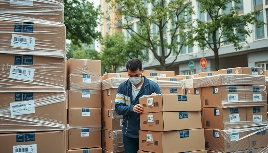 Worker handling imported boxes, related to ending tax exemption.