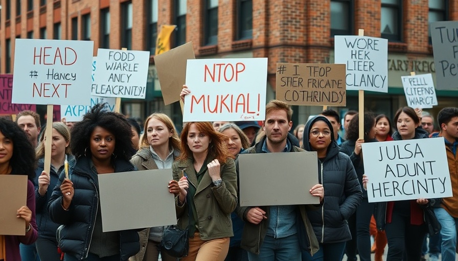 Tufts student protest against immigration detention with signs.