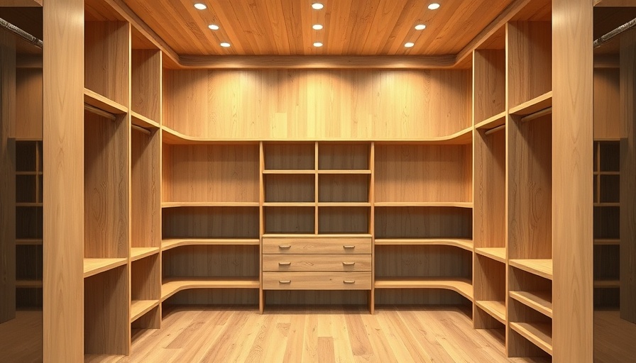 DIY closet project progress showcasing wooden shelving and construction.