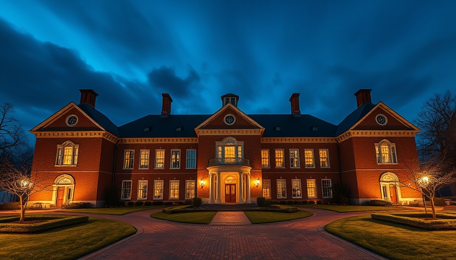 Unique Things to Do in Blacksburg VA: Visit a historic brick building at night