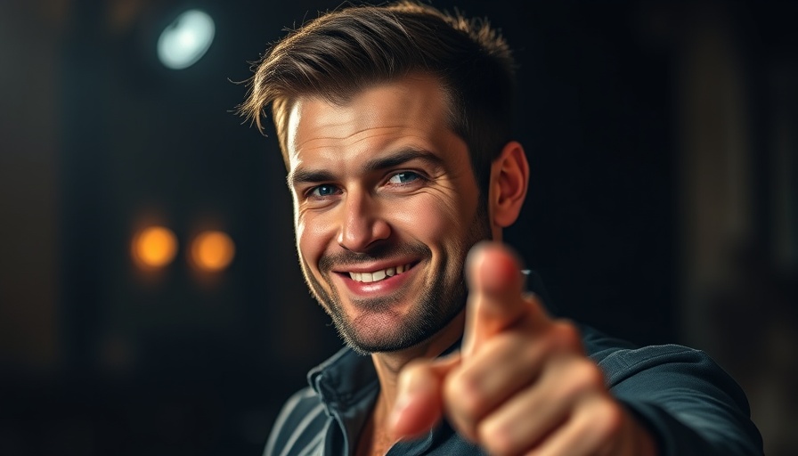 Confident man, smirking, under soft spotlight, Tesla under Trump tariffs.
