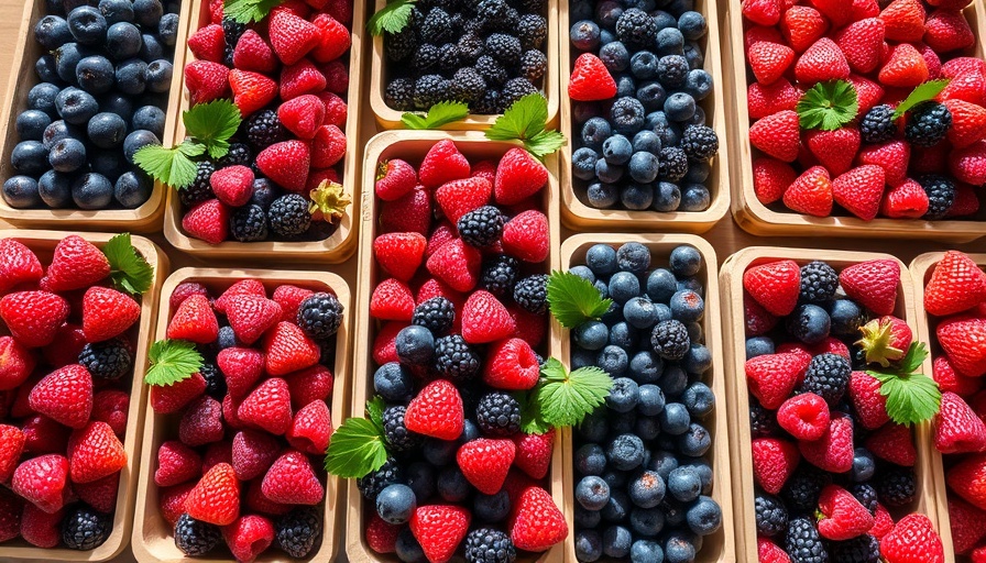 Vibrant berries arranged in cartons reflecting Trump tariffs superfoods prices.