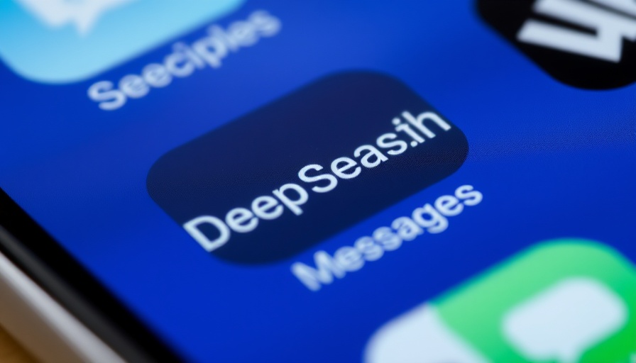AI chatbot app DeepSeek icon on smartphone screen.