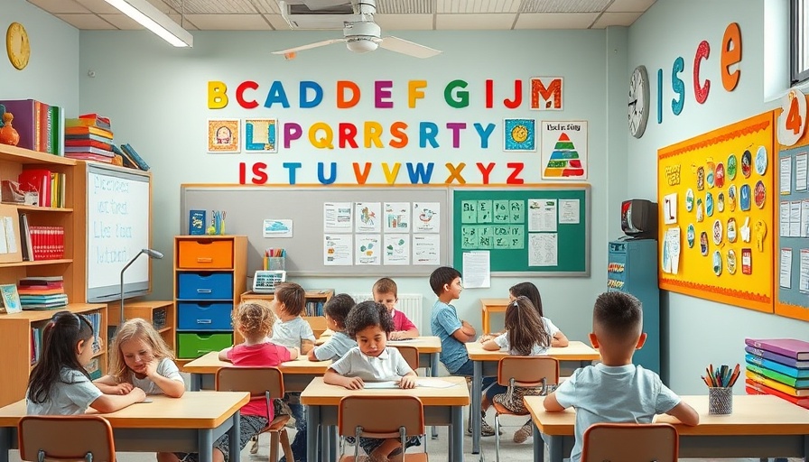 Classroom with children learning, highlighting teacher training funding cuts