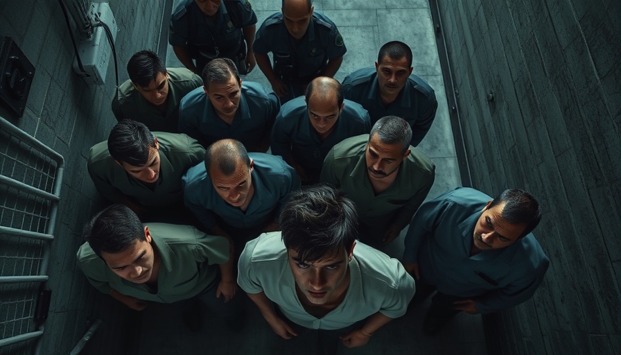 Overhead view of detainees in a cell, relevant to wrongfully deported Maryland man.