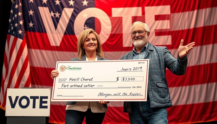 Impact of MAGA economic policies illustrated with check presentation.