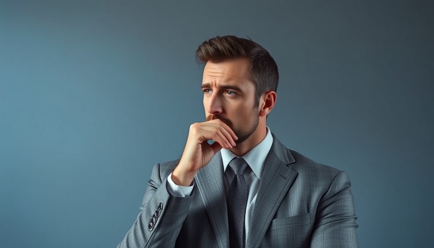 Thoughtful man in grey suit discussing longevity escape velocity.