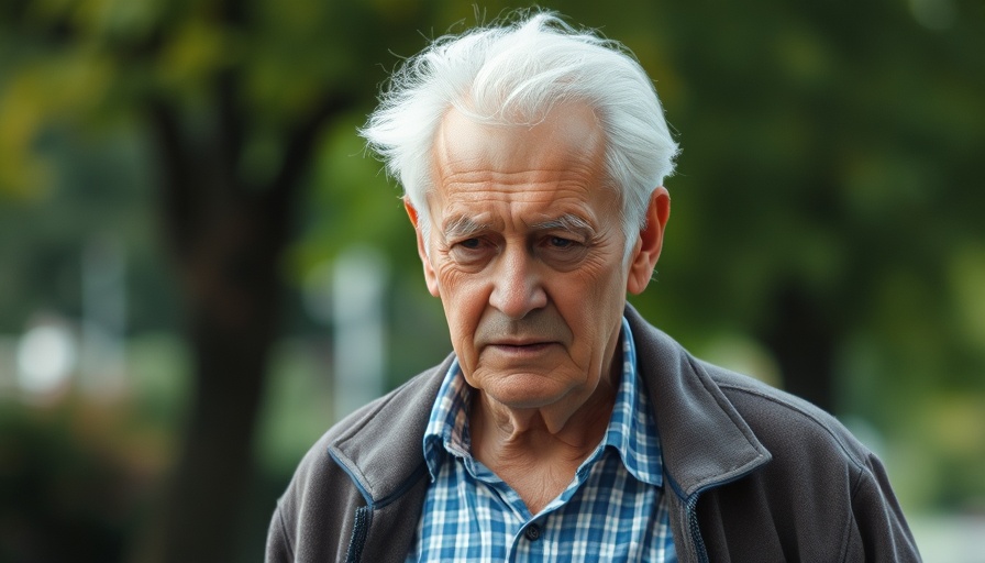 Pensive elderly man outdoors amidst greenery, USAID cuts Middle East aid.