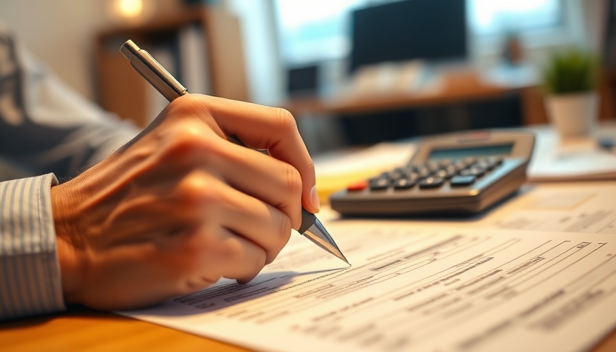Close-up of hand calculating taxes, exploring 'Can You Go to Jail for Not Paying Taxes.'