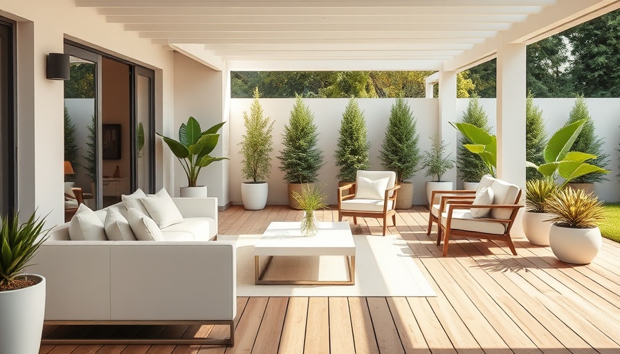 Stylish patio decor ideas with modern furniture and greenery.