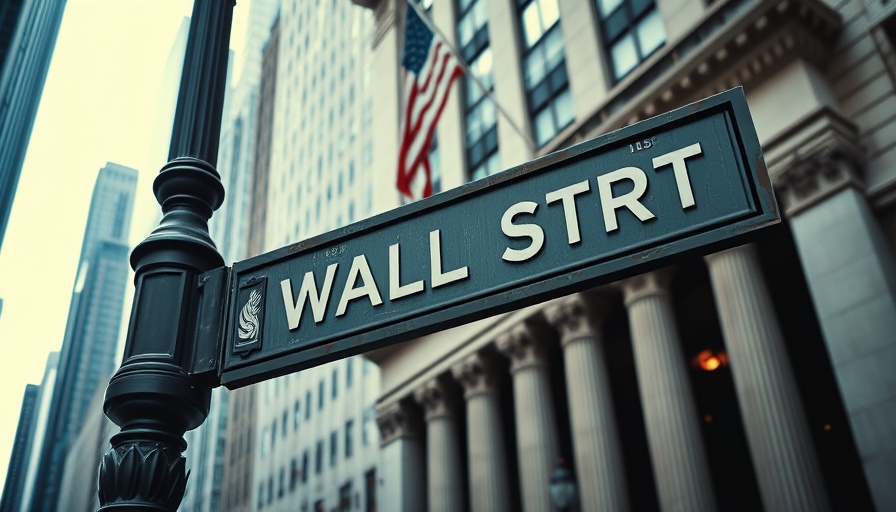 Wall Street sign symbolizing stock market trends.