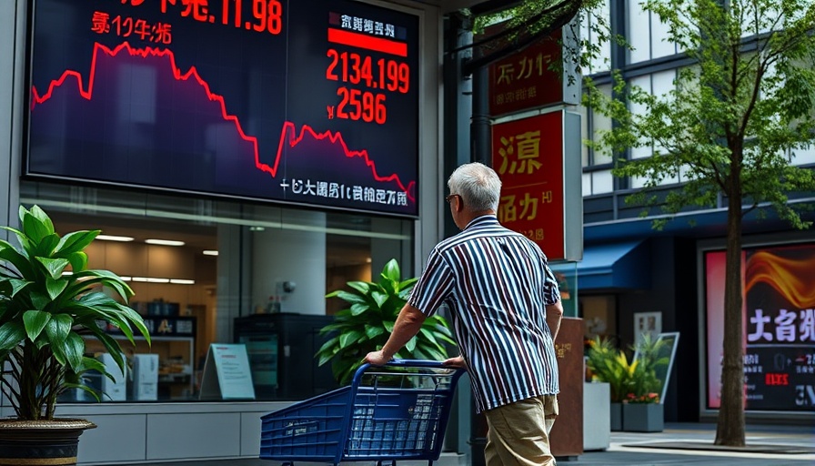 Markets could get a lot worse display with man pushing cart