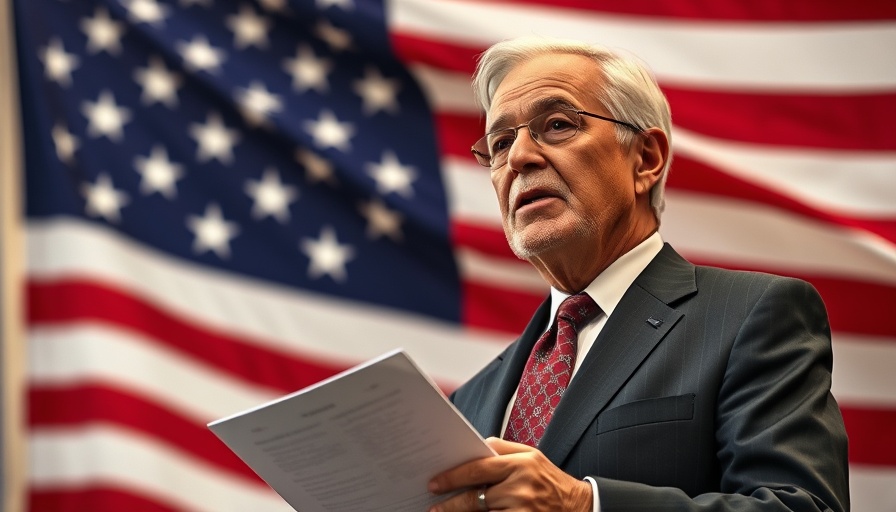 Man holding document speaking about Trump tariff formula miscalculations