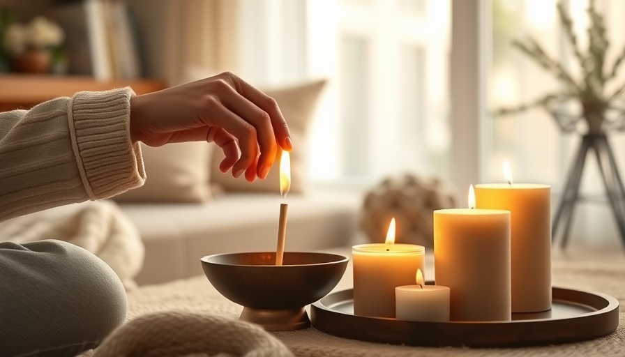Tranquil home scene for manifesting your dream home, with candles and incense.