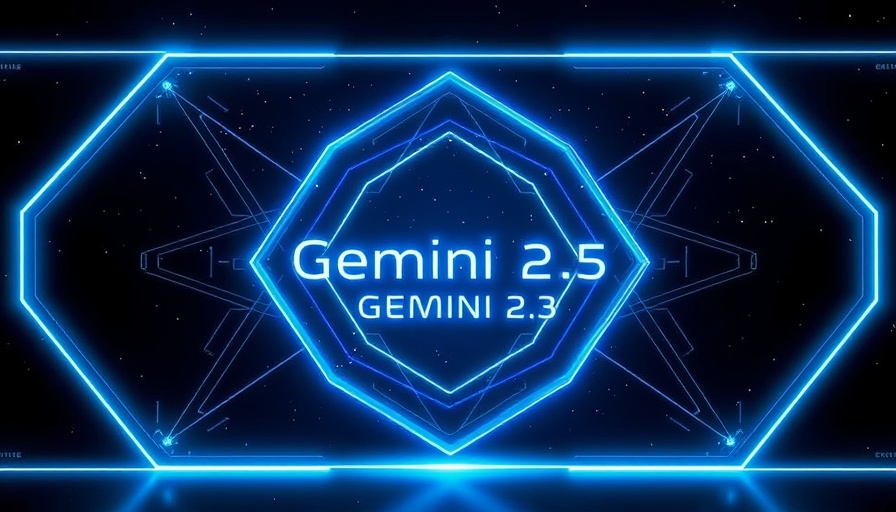 Futuristic digital art of Google Gemini 2.5 with glowing shapes.