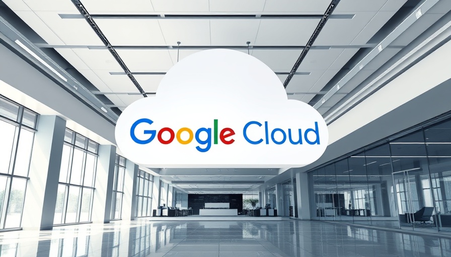 Google Music Generating AI Model logo in a modern office setting.