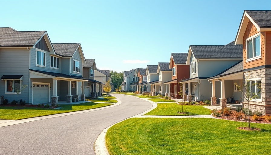 Modern suburban houses on a sunny day showcase real estate opportunities for tax strategies.