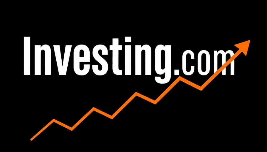 Minimalist stock market graphic with upward trend line.