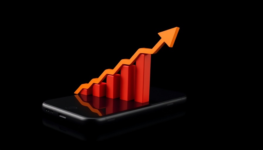 3D chart on phone showing stock growth, S&P 500, InvestingPro.