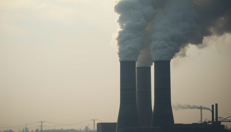 Industrial chimneys emitting smoke related to Trump coal executive orders.
