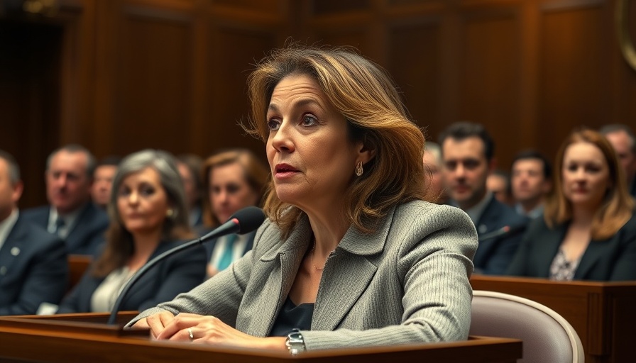 Focused woman at hearing, discussing Meta targeted ads affecting teens.