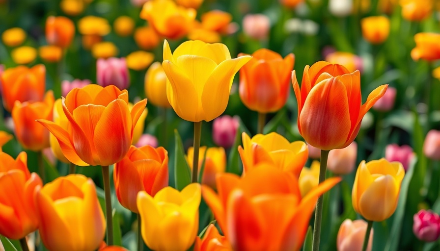 Vibrant tulips in a spring garden, perfect for garden ideas.