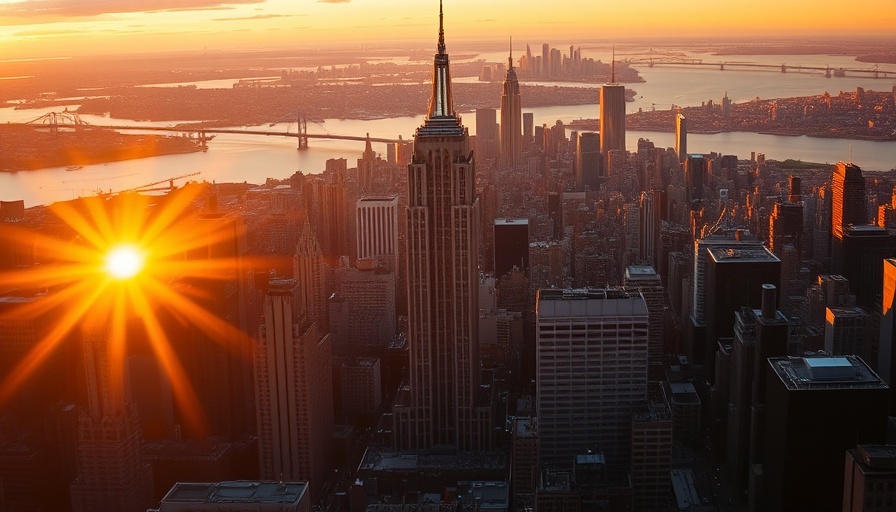 Pros and cons of living in New York: Empire State Building view.