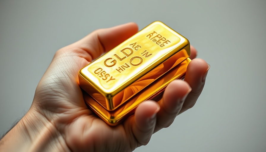Hand holding gold bars symbolizing rising gold prices investment during market volatility