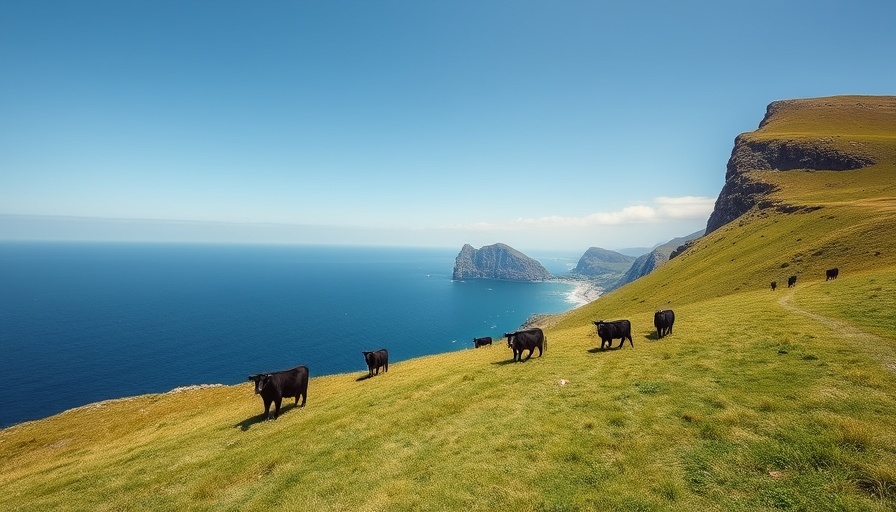 Point Reyes landscape with grazing cows by the sea