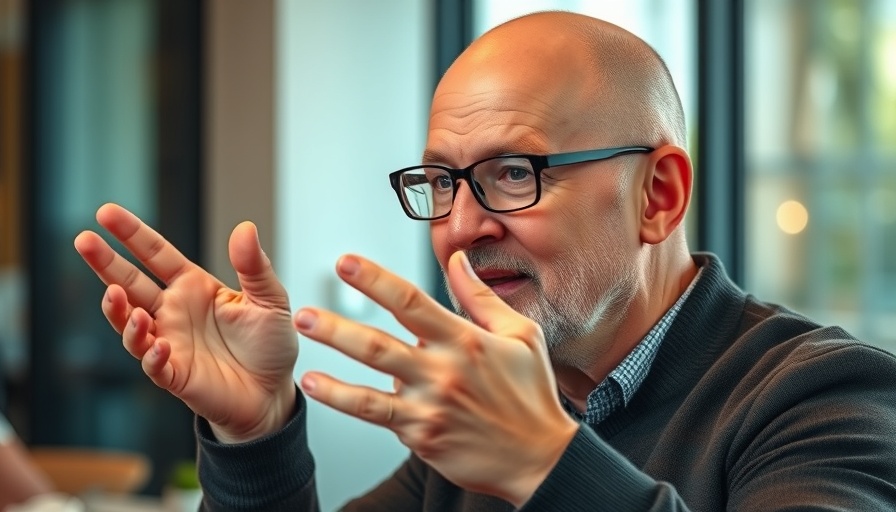 Expressive man discussing the combine Gemini and Veo AI models.