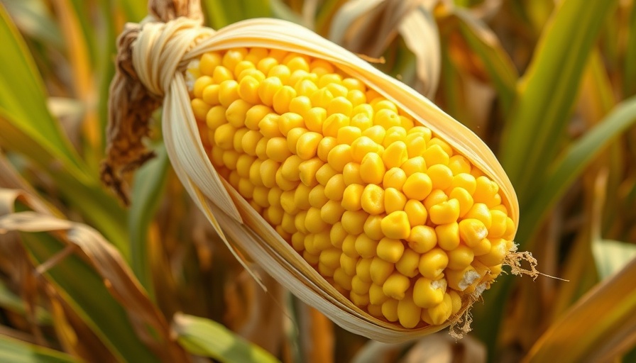 Close-up of vibrant popcorn ear; best popcorn varieties to grow.