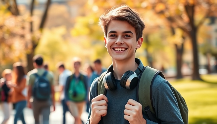 Cheerful student with backpack outdoors, how to find scholarships