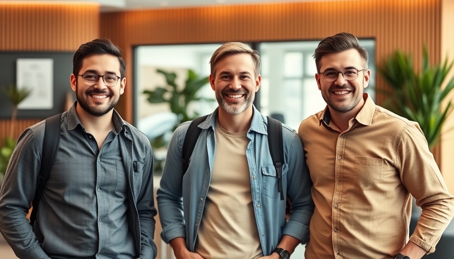 Three men in a modern office, symbolizing HVAC innovation startup trends