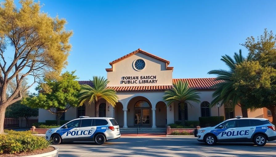 San Anselmo library in sunny afternoon.