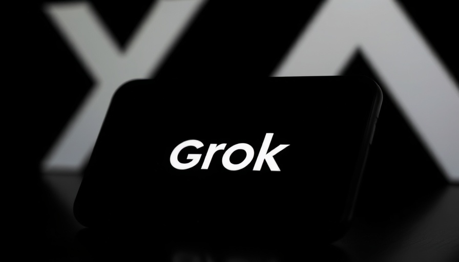 Grok logo on smartphone related to X's use of European user data.