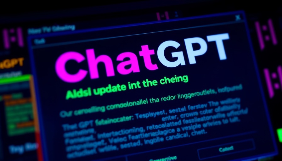 High-contrast display of ChatGPT updates 2025 with vibrant text.