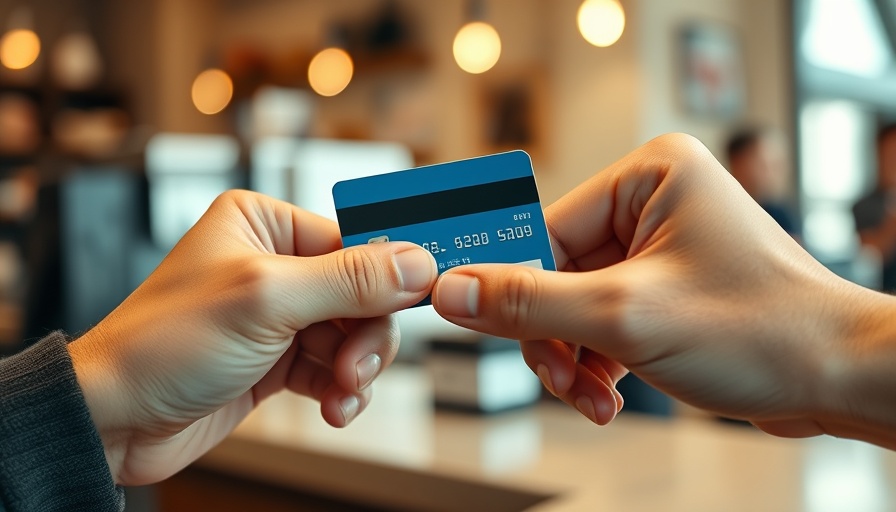 Contactless credit card payment solution in action.