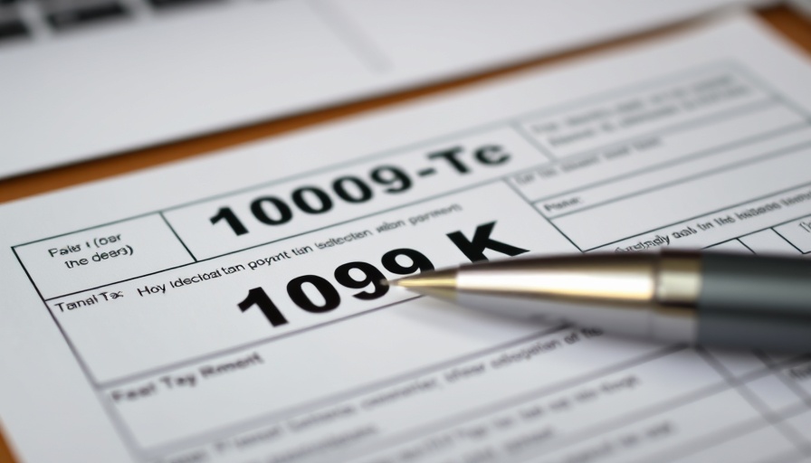 1099-K form tax implications with pen highlighting details.