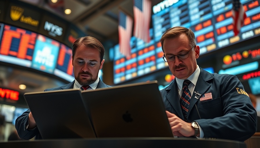 Traders analyzing Wall Street stock market trends on laptops.