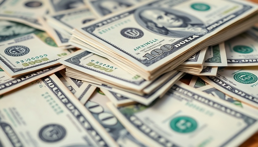 U.S. dollar bills scattered, illustrating currency concepts.
