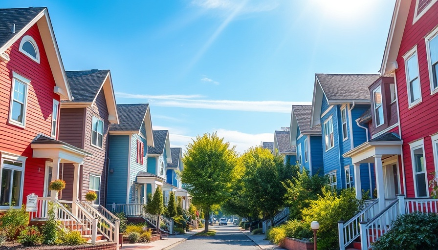 Charming neighborhood street with colorful houses, tax deductions context.