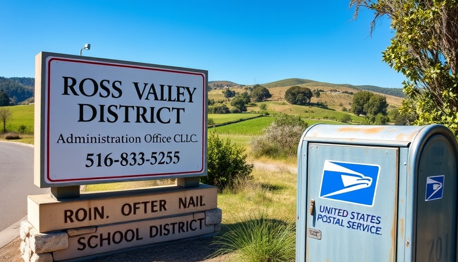 Ross Valley property tax proposal sign by rolling hills.