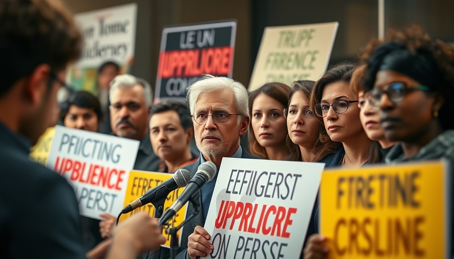 Group at conference advocating mistaken deportation case.