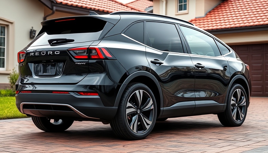 Sleek black Chinese electric SUV highlights modern design in UK market.