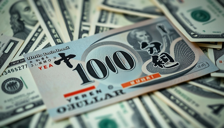 Japanese yen and US dollar currency notes.
