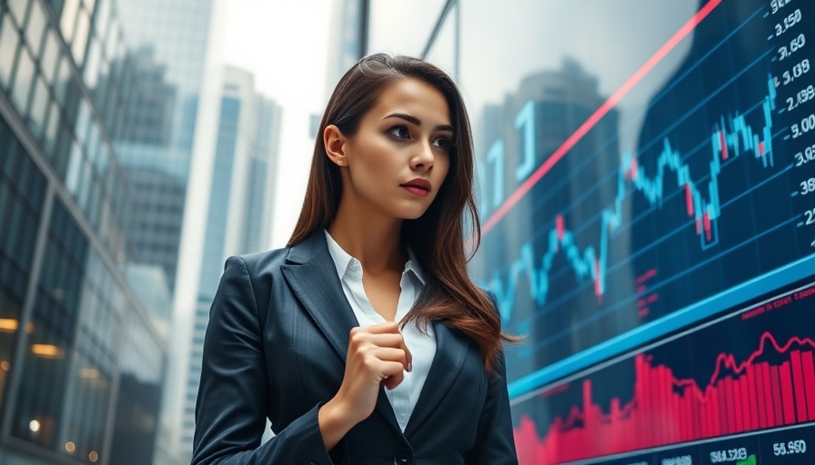 Woman observing stock market display, reflecting financial activity, impact on Wall Street.
