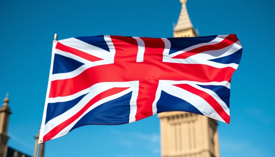 UK tech funding concept with Union Jack and Big Ben